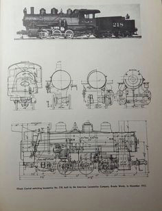 locomotive diagram switching no 218 art drawing