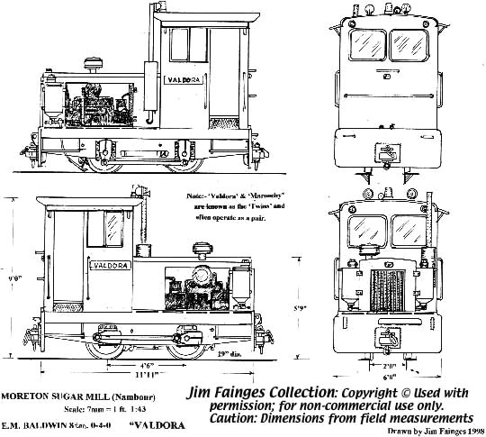 image moreton mill nambour e m baldwin 0 4 0 diesel locomotive valdora low res drawing by jim fainges