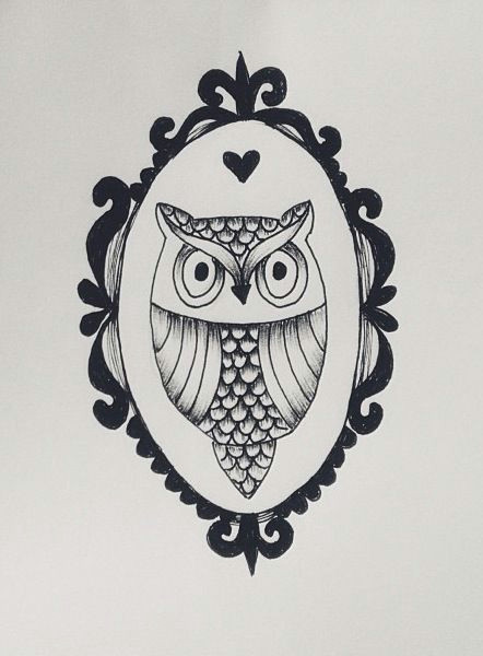 my mini owl drawing owl drawing draw frame animal tattoo