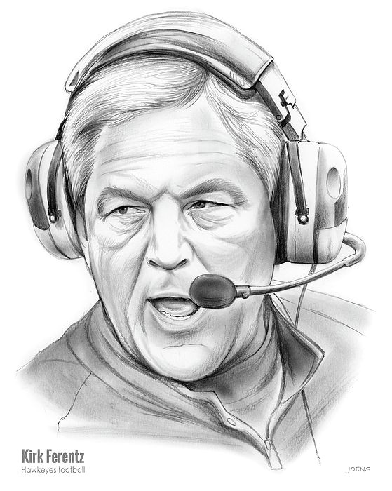 sketch of the day iowa hawkeyes football coach kirk ferentz born august 1 1955 is the head football coach at the university of iowa a position he has