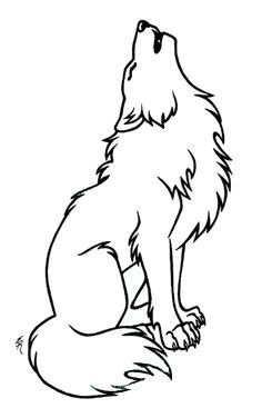 1 Line Drawing Wolf Wolf Outline to Be Zentangled Art Class In 2019 Wolf Tattoos