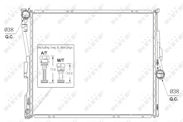 picture of water radiator cooler nrf 53956 bmw x3 1 8d 2