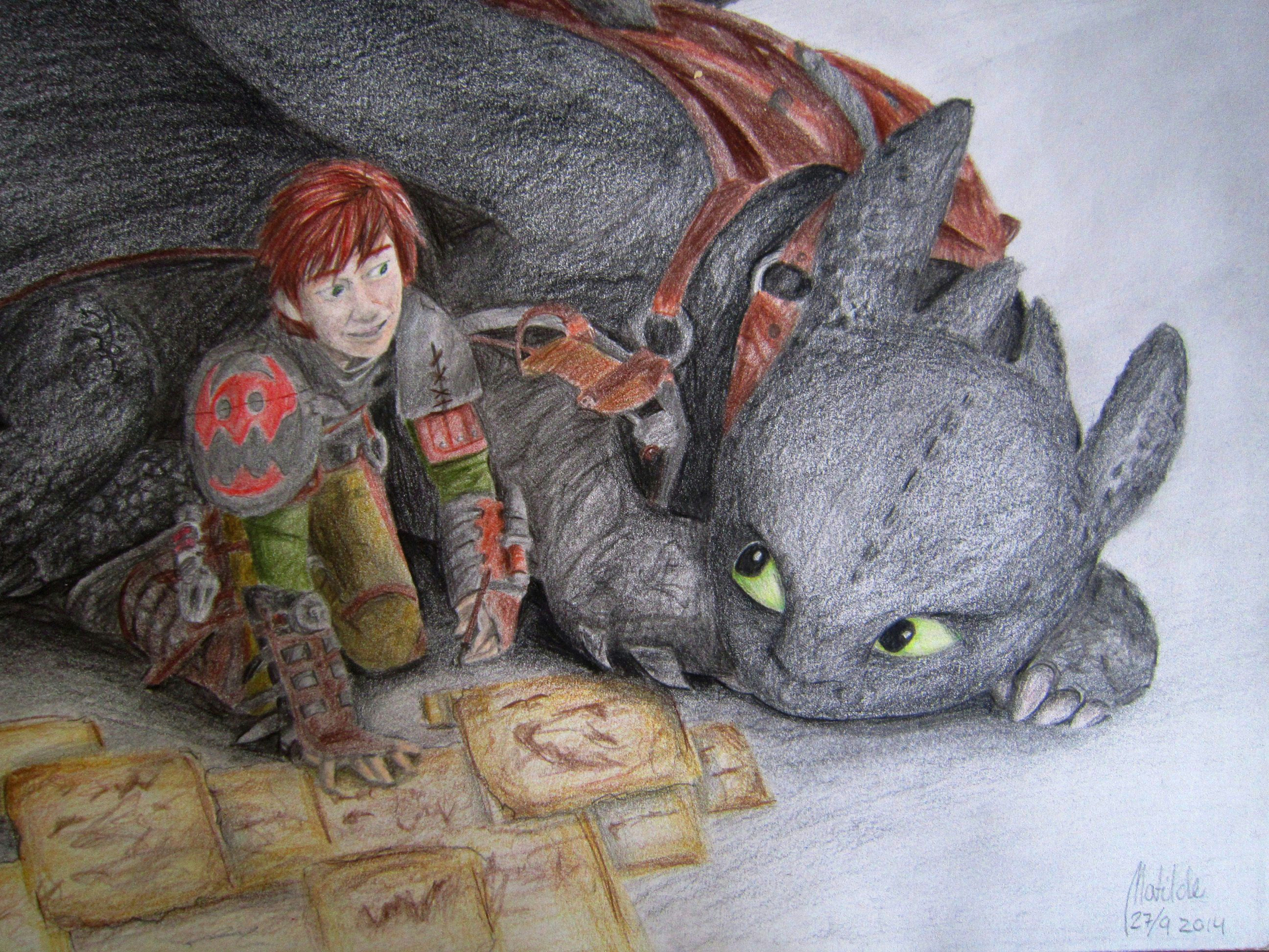 hiccup and toothless from how totrain your dragon 2 d love that movie 3