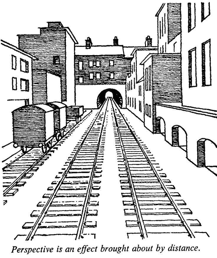 this is a 1 point perspective drawing of a train station this is a very well drawn picture art in 2019 pinterest point perspective perspective and 1