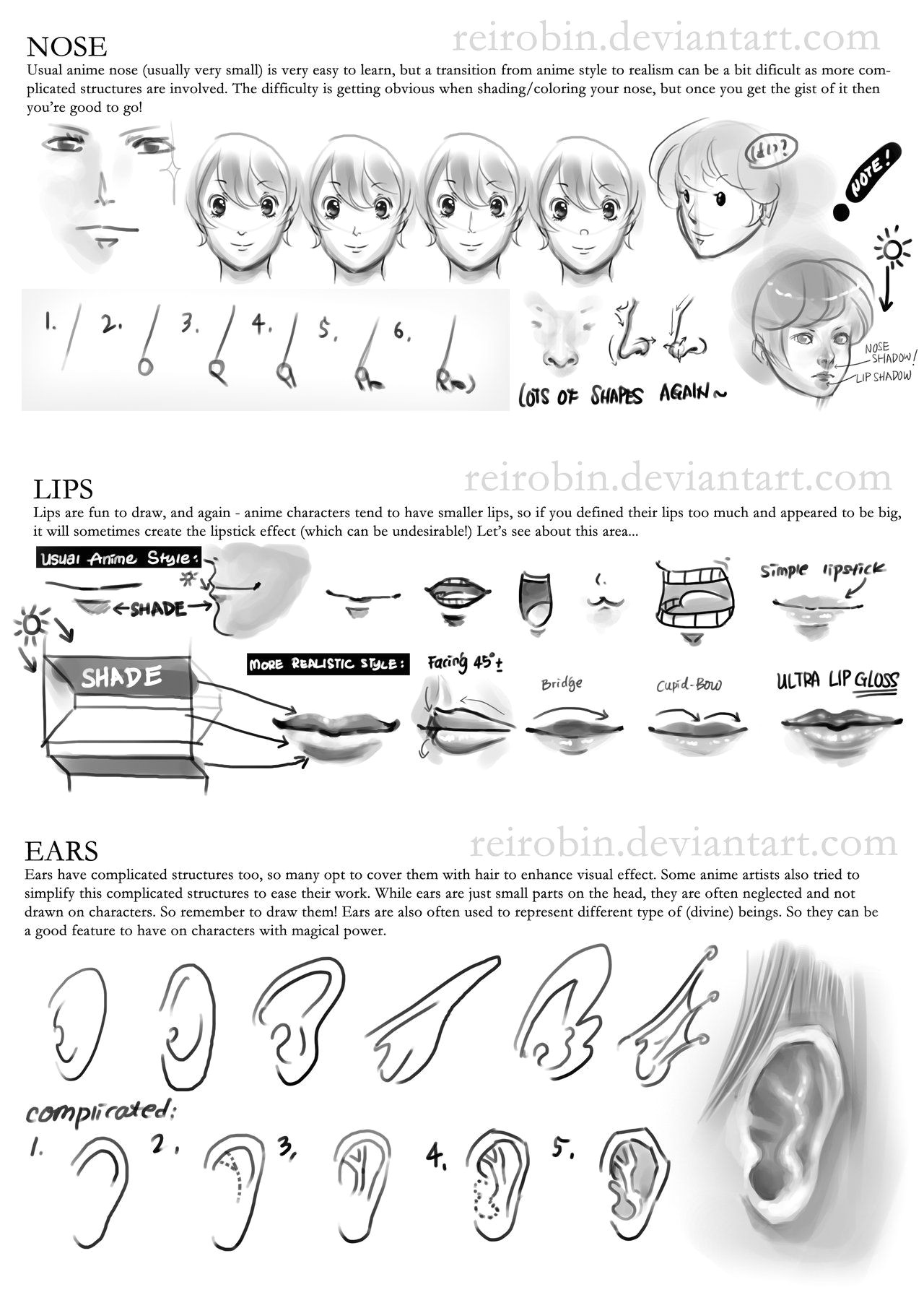 tutorial face and hair page 3 by reirobin deviantart com on deviantart