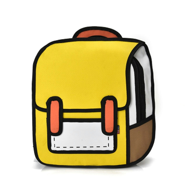 new fashion 2d bags novelty school bag 3d drawing cartoon comic mochila lady s shoulder bag female