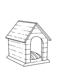 coloring pages of dog houses dog house coloring page dog kennel