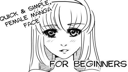 drawing and simple shading a basic female manga face