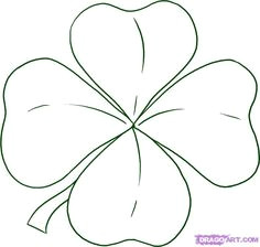 simple drawing of four leaf clover google search
