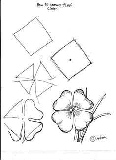how to draw worksheets for young artist how to draw a four leaf clover for