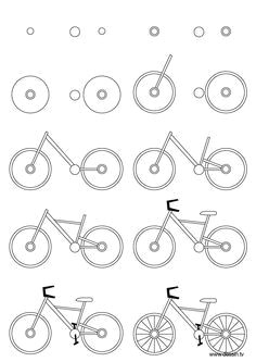 how to draw a bike