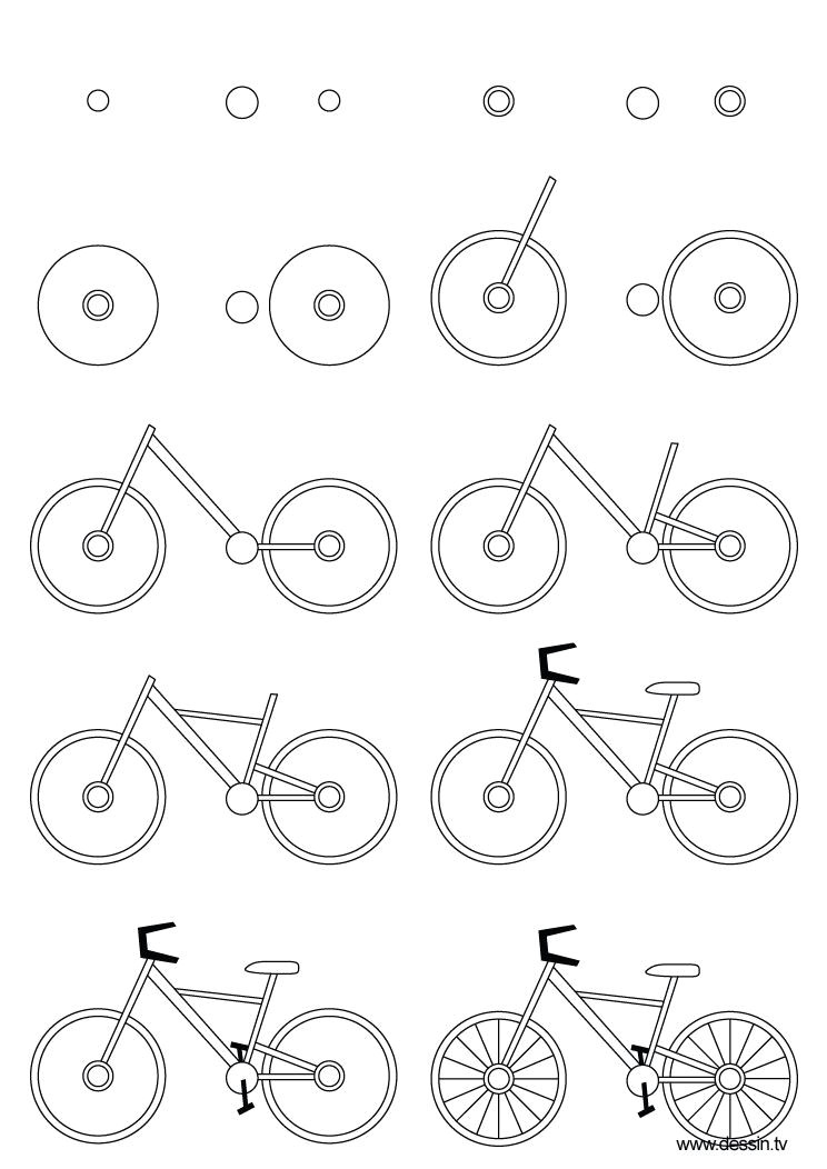 learning to draw a bike for an anniversary gift