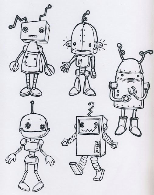 5 Drawing Ideas Da Colorare Lessons 3 5 Pinterest Drawings Robot and Robot Art