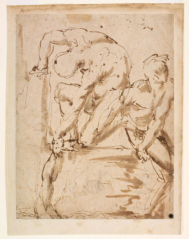 study from the cartoon of pisa by michelangelo italy about 1495 1563 pen wash museum no dyce 163 bequeathed by rev alexander dyce