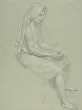 chiaroscuro study drawing by william adolphe bouguereau