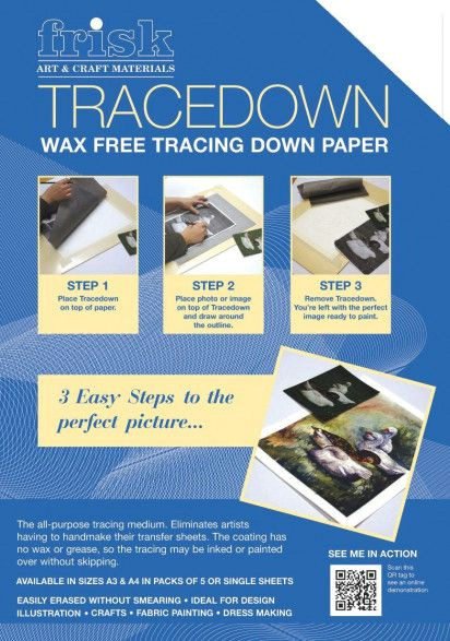 tracedown a4 pack of 5 white carbons this white version of the tracedown product is perfect for transferring line drawings onto dark paper