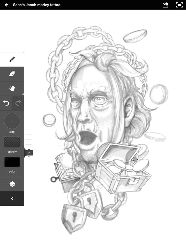 jacob marley tattoo with adobe ideas on the behance network
