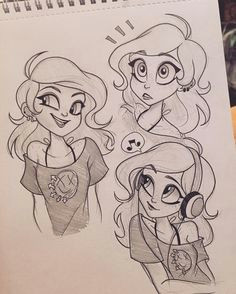 instagram bought a new sketchbook and new pigmasensei pens today dedicated the first page to my friend chellemll s adorable oc kelsey sketch
