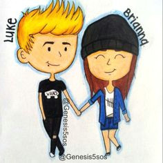 genesis5sos drawing of luke and brianna malear i own nothing draw something true