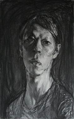 charcoal self 51 x 32 cm