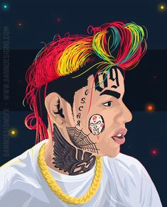 just finished this 6ix9ine digital drawing