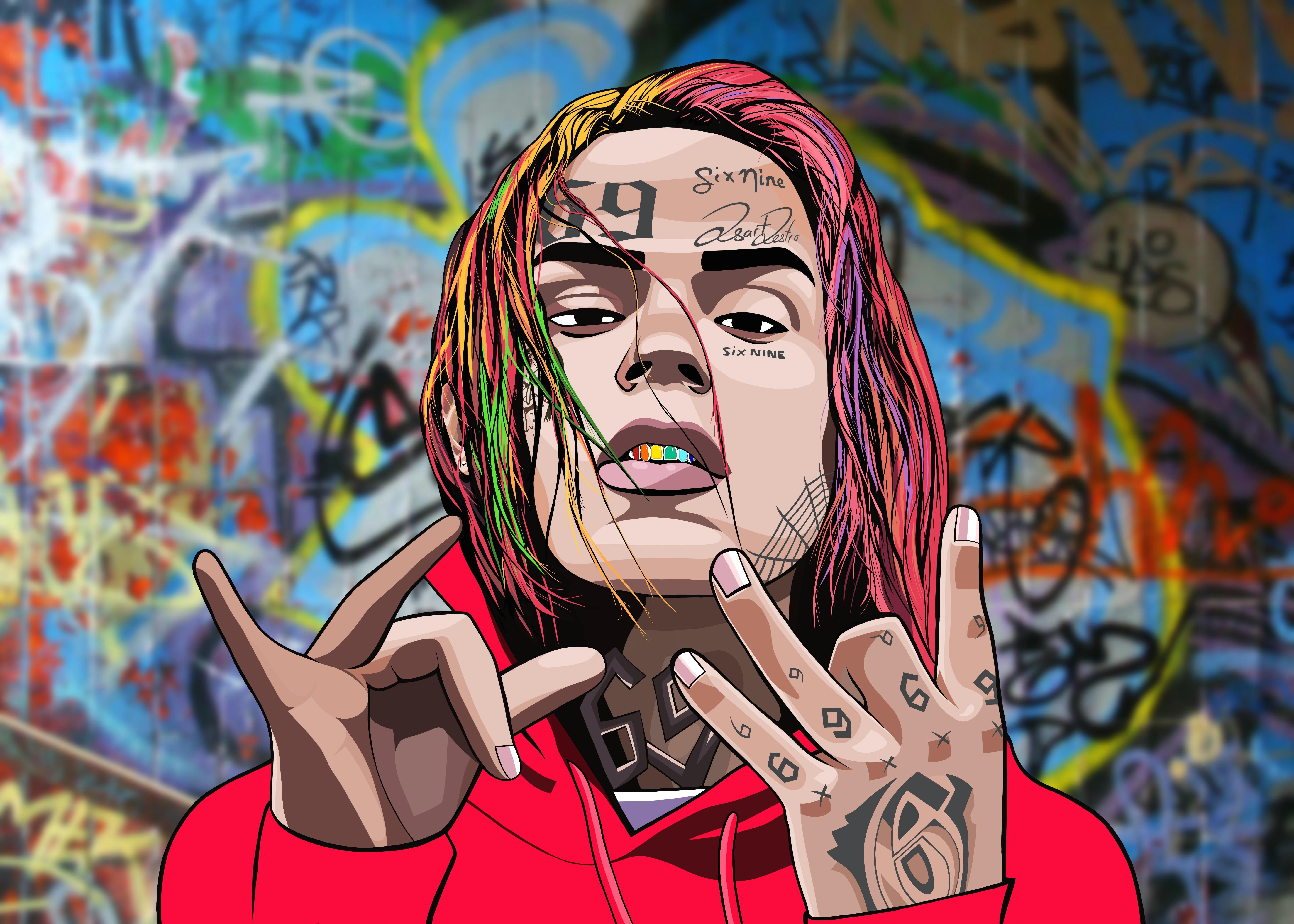 6ix9ine drawing