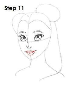 how to draw belle step 9
