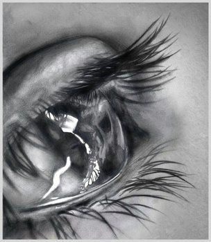 tears pencil drawing