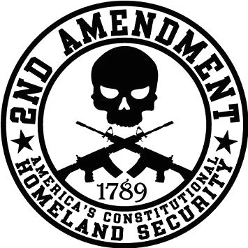 amazon com 2nd amendment homeland security round bumper sticker automotive