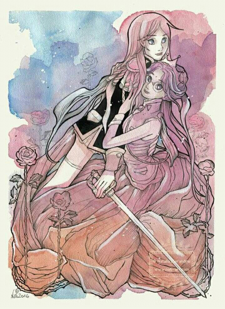 two roses revolutionary girl utena revolutionaries apocalypse destiny fanart fan