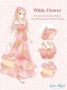 anime outfits dress up diary nikki love anime girl pink anime dress