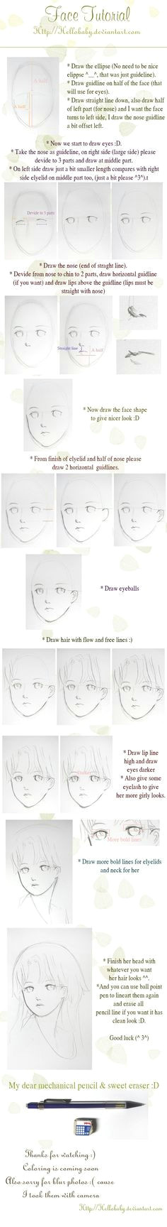 face tutorial hellobaby on deviantart how to draw anime face reference face drawing tutorial jpg 236x1728
