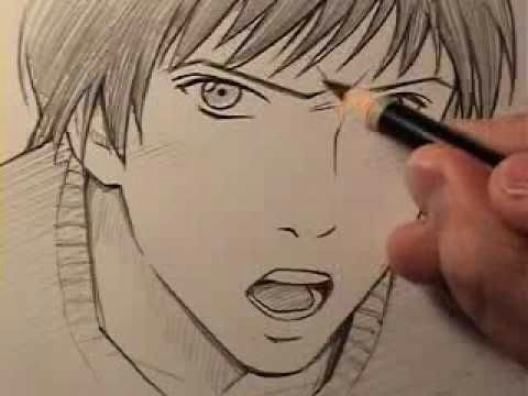 how to draw a realistic manga face anger