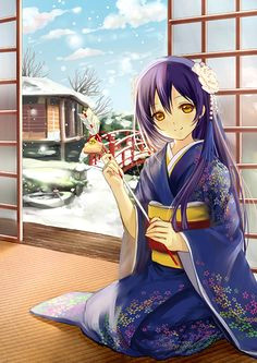 cute anime girls on more anime girl kimono