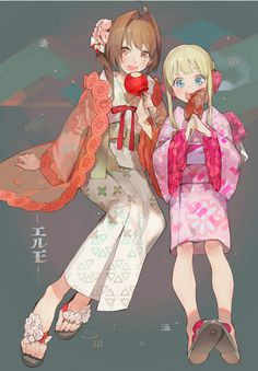 kimono yukata manga girl anime girls videogames anime art friendship