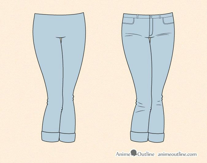 drawing anime tight jeans