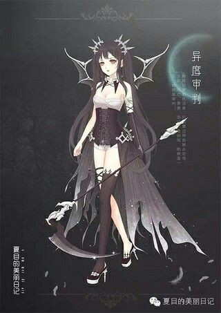 manga girl dark queen outfit kleidung design character concept character design anime characters
