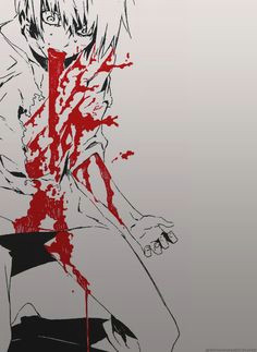 bloody dogs bullets and carnage dark art drawings dark anime anime art