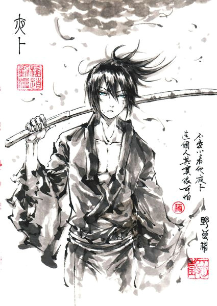 yato from noragami i first thought it was a samurai but noooooo it is yato in his killer god mode just call him a samurai and i will be happy