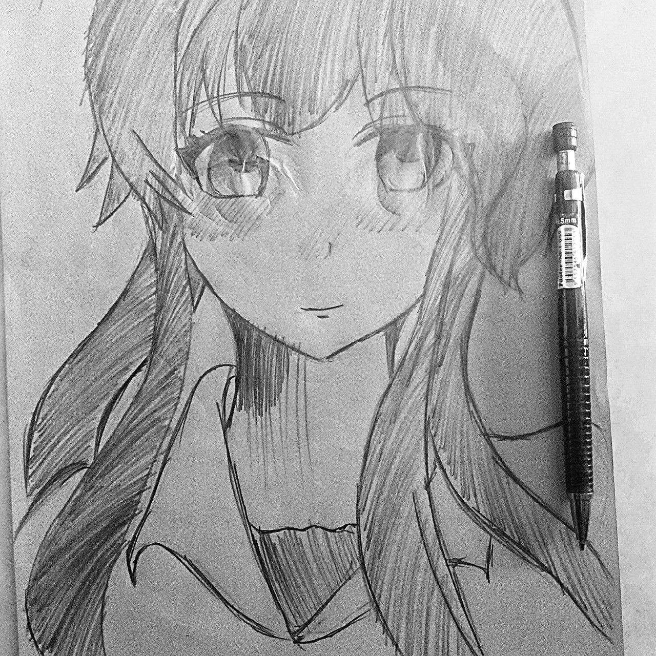 yuno gasai tsundere my drawings lazy