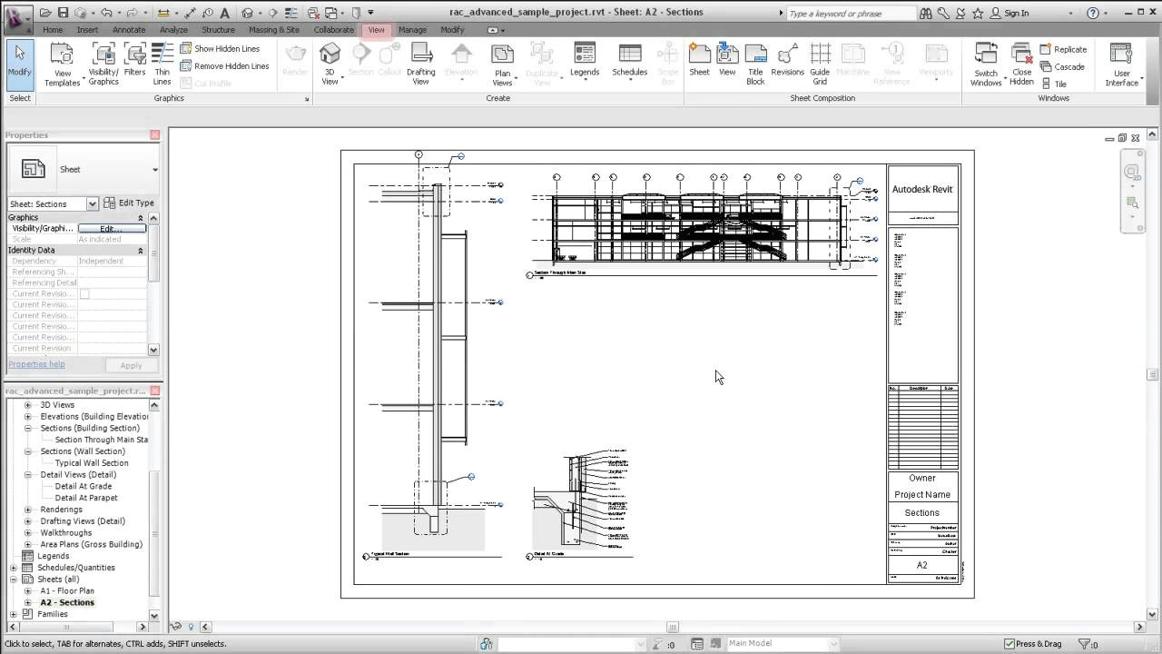 autodesk revit creating sheet views