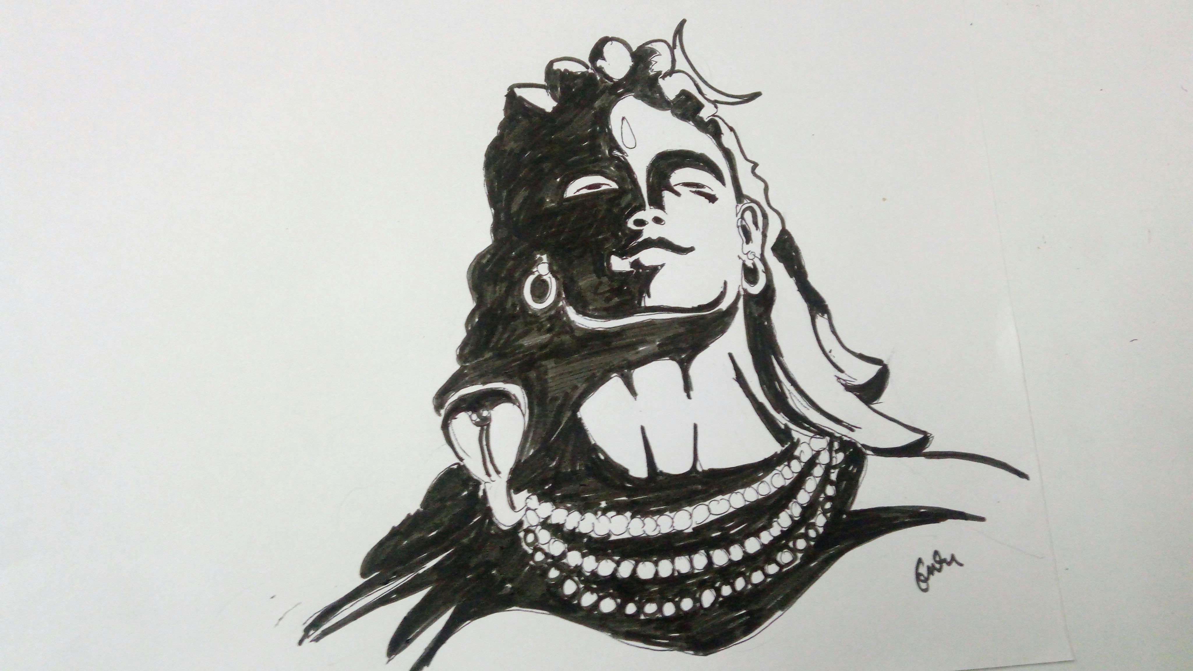 mahadev shiv sketching sketches tutorial sketching sketches