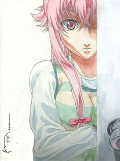 the future diary anime art