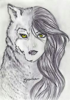 4dbf5b38a3159624ddf8732555c66639 werewolf drawings wolf girl jpg 736a 1052