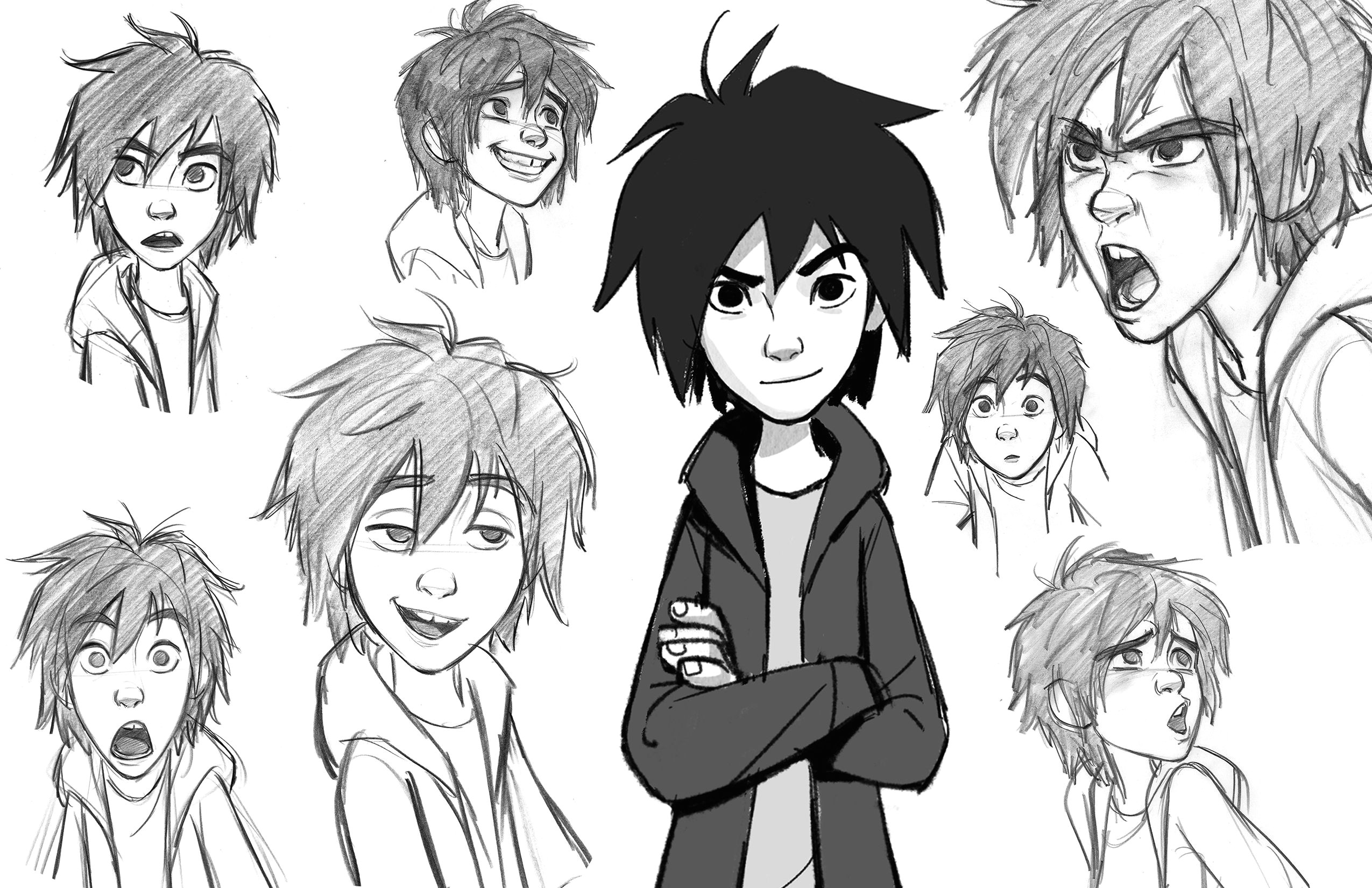 hiro hamada in big hero 6 concept art