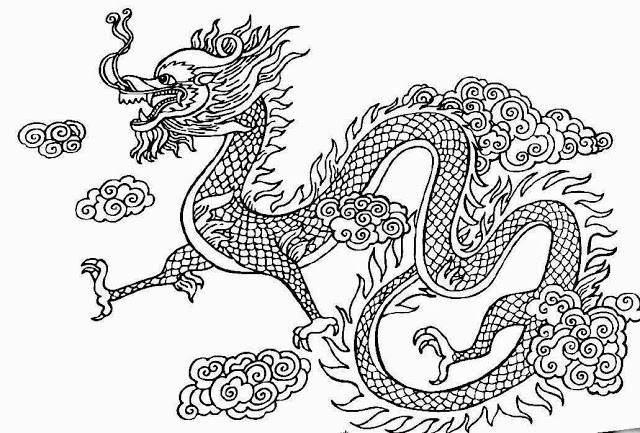 traditionally chinese artists depicted water using intricate rhythmic line designs to show waves and movement imagine a dragon swimming in this ocean