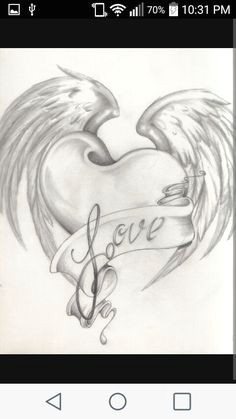 heart wings easy love drawings heart drawings drawings of hearts heart pencil drawing