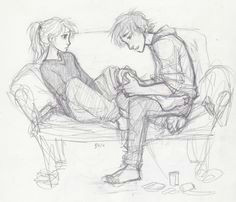 the afterlife cute sketches of couplesboy and girl