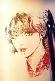 taehyung fanart a drawing tutorials art drawings pretty drawings manga illustration