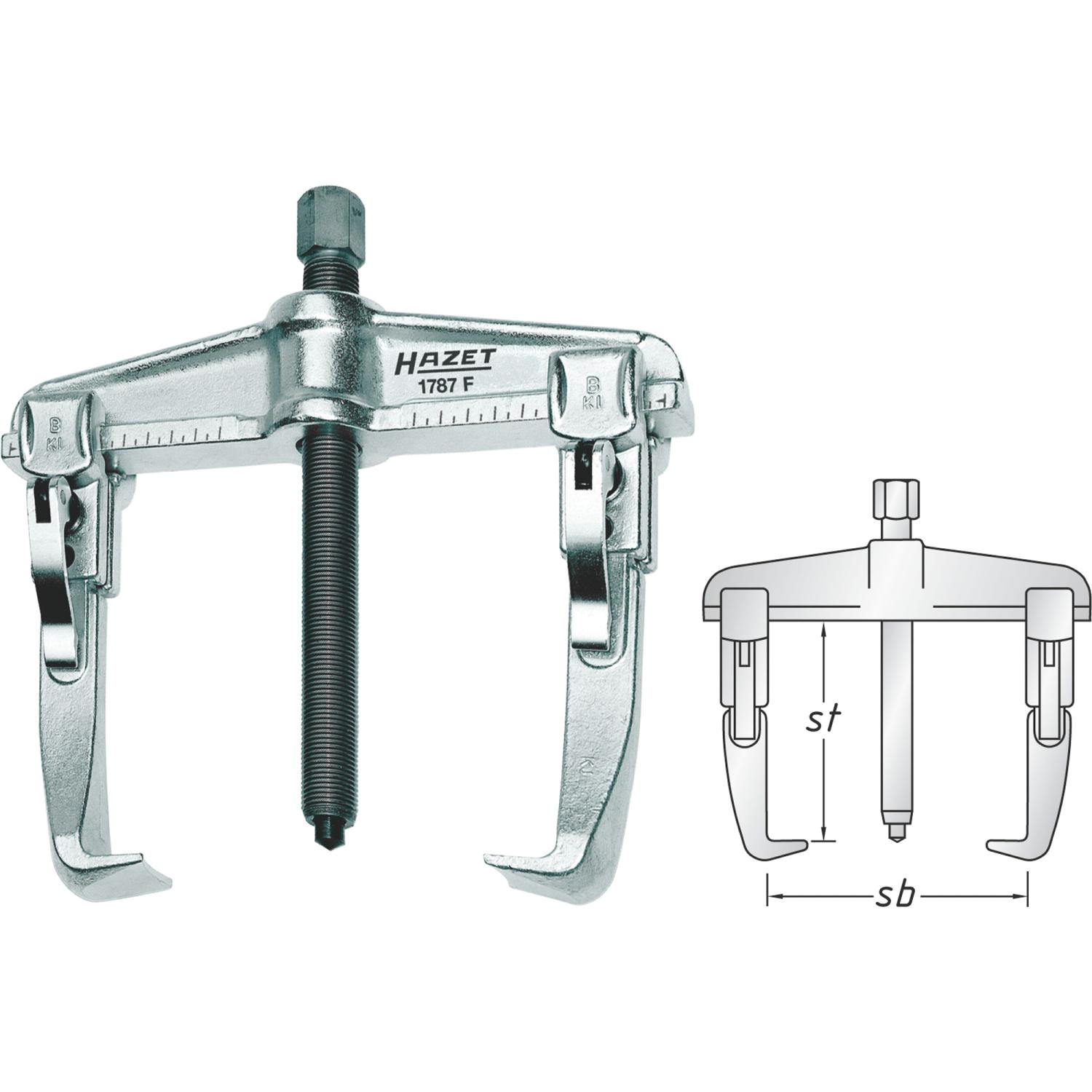 hazet quick clamping puller 2 arm 1787f 13 pullers extractors hand tools hazet brands jens putzier tools